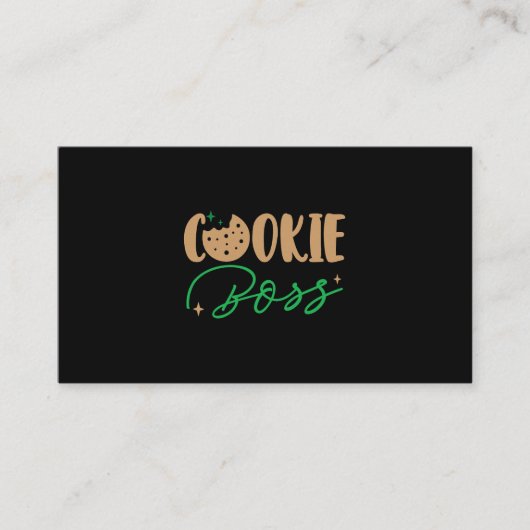 Scout Shirt Cookie Boss Girls Cookie Dealer Scout Visitenkarte (Vorderseite)