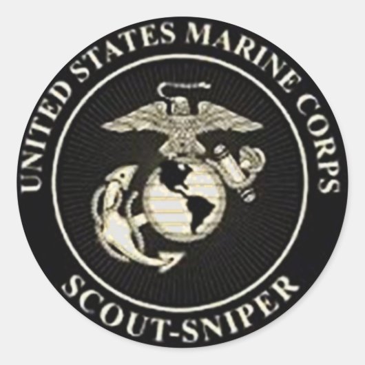 SCOUT SNIPER RUNDER AUFKLEBER (Vorderseite)