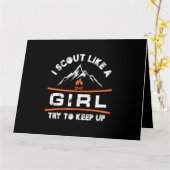 Scout wie ein Mädchen Behalt nach oben Karte (Gelbe Blume)