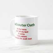 Scouter Oath Coffee Tasse (Spoof on the Scout Oath (Vorderseite Links)