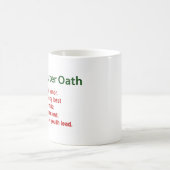Scouter Oath Coffee Tasse (Spoof on the Scout Oath (Mittel)