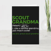 Scouting Funny Scout Grandma Definition Proud Scou Karte (Vorderseite)