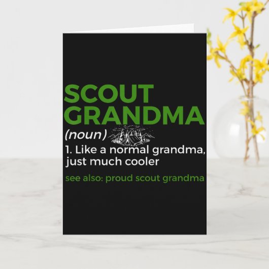 Scouting Funny Scout Grandma Definition Proud Scou Karte (Gelbe Blume)