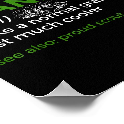 Scouting Funny Scout Grandma Definition Proud Scou Poster (Ecke)