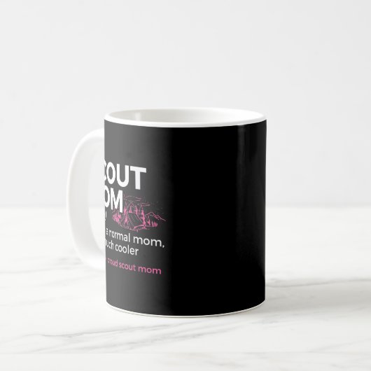 Scouting Funny Scout Mom Definition Proud Scout Mo Kaffeetasse (Vorderseite Links)