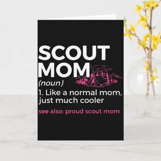 Scouting Funny Scout Mom Definition Proud Scout Mo Karte (Gelbe Blume)