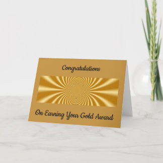 Scouting Gold Award Card Karte