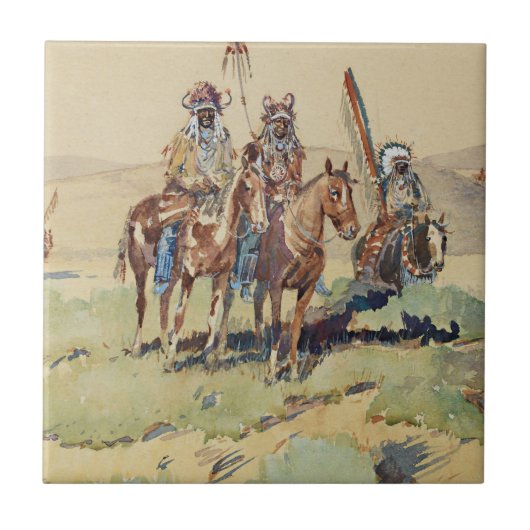 Scouting Party Western Art von Edward Borein Fliese (Vorderseite)