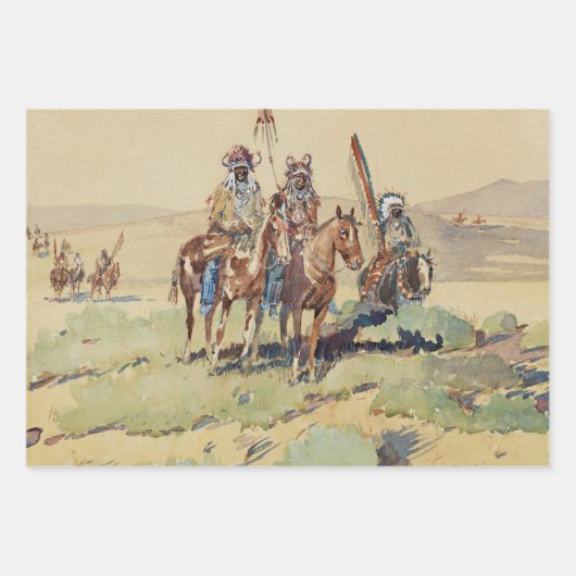 Scouting Party Western Art von Edward Borein Geschenkpapier Set (Vorderseite)