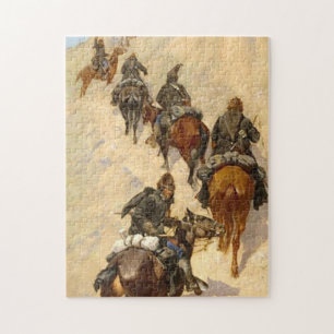Scouts Klettern Berg Frederic Remington Puzzle