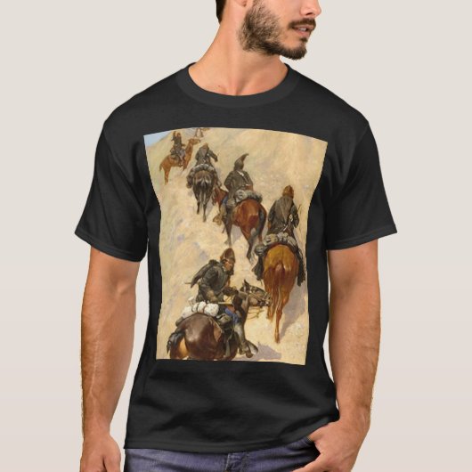 Scouts Klettern Berg Frederic Remington T-Shirt (Vorderseite)