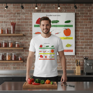 Scoville-Hitzeeinheiten Chili-Pfeffer-Diagramm T-Shirt