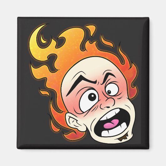 Scovillicous Fire Head Square Magnet (Vorne)