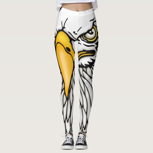 Scowling Gesichtsfedern Eagles Leggings (Vorderseite)