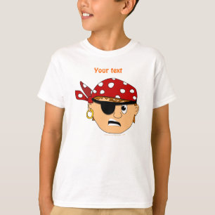 Scowling Jungen-niedliches Piraten-Material T-Shirt