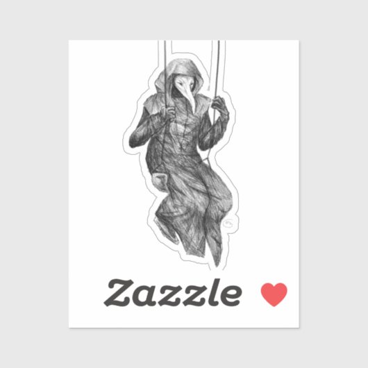 SCP-049 auf Schaukel Aufkleber (Blatt)