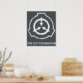 SCP Foundation-Logo weiß Sicherer Inhalt schützen Poster (Küche)