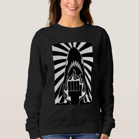 SCP Foundation Shark Punching Center Sweatshirt (Vorderseite)