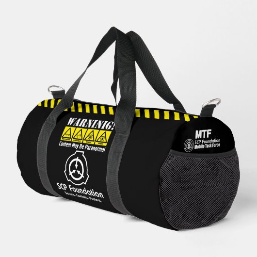SCP Secure. Enthält. Schutz von MTF Duffle Bag (Rechte Ecke)