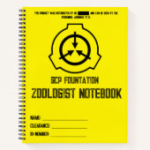 SCP Zoologin Notebook Notizblock (Vorderseite)