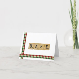 Scrabble Christmas Card - Bake Feiertagskarte