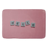 Scrabble Letter Bath Mat - Fun & Cosy Pink Design Badematte (Vorderseite)