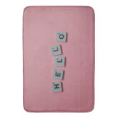Scrabble Letter Bath Mat - Fun & Cosy Pink Design Badematte (Vorderseite Vertikal)