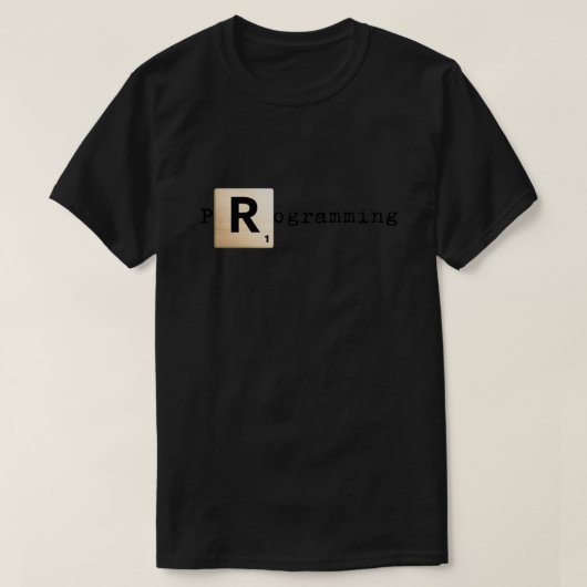 Scrabble R Programmierung T-Shirt (Design vorne)