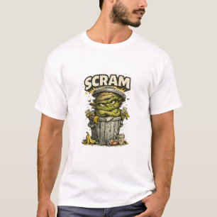 SCRAM Lustiger mürrischer Müll-Goblin Vintage-Cart T-Shirt
