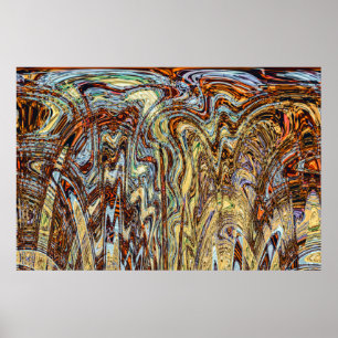 Scramble - Digitaler Abstrakter Expressionismus Poster