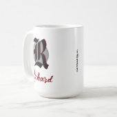 Scramble Golf Papa Vintage Gothic Monogramm Name Kaffeetasse (Vorderseite Links)