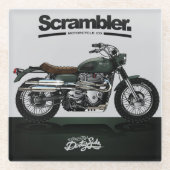 Scrambler Bike Untersetzer | Motorrad-Untersetzer- (Vorderseite)