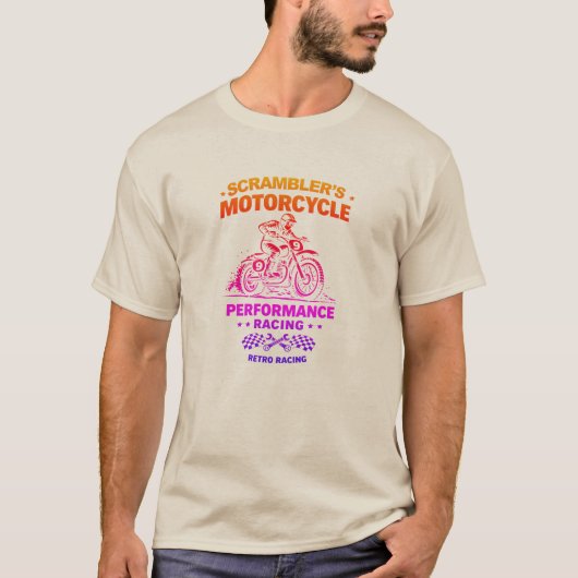 Scramblers Motorcycle Performance Farb-T-Shirt T-Shirt (Vorderseite)