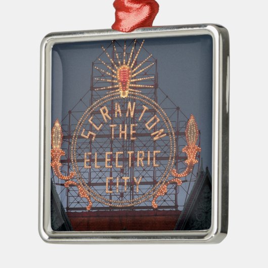 Scranton Electric City Silbernes Ornament (Links)
