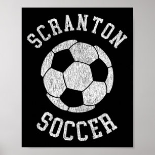 Scranton Fußball Retro abgenutzt 90er Jahre Vintag Poster