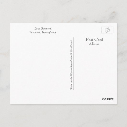Scranton Lake Postcard Scranton PA-Winter Postkarte (Rückseite)