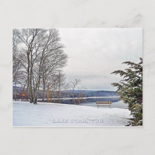 Scranton Lake Postcard Scranton PA-Winter Postkarte (Vorderseite)