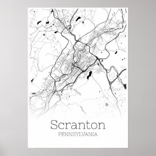 Scranton Map - Pennsylvania - City Map Poster