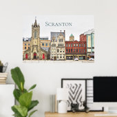 Scranton PA Architektur - Stadtbild-Poster Poster (Heimbüro)