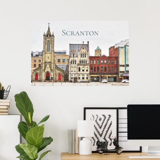 Scranton PA Architektur - Stadtbild-Poster Poster (Heimbüro)