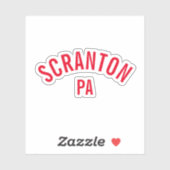 Scranton, PA Aufkleber (Blatt)