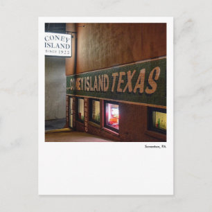 Scranton PA-Coney Island Texas Dackeln Postkarte