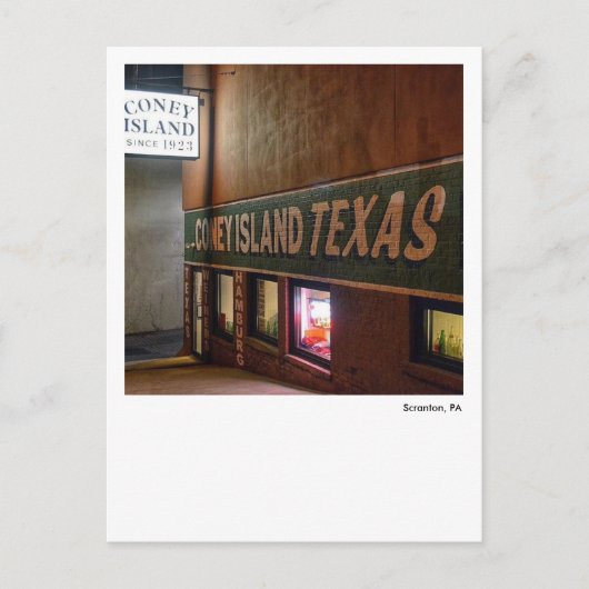 Scranton PA-Coney Island Texas Dackeln Postkarte (Vorderseite)