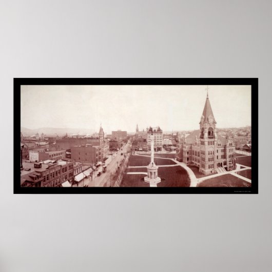 Scranton, PA Downtown Foto 1902 Poster (Vorne)