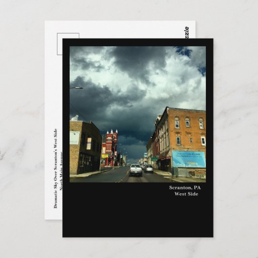 Scranton, PA-Dramatischer Himmel über Westseite Postkarte (Vorne/Hinten)