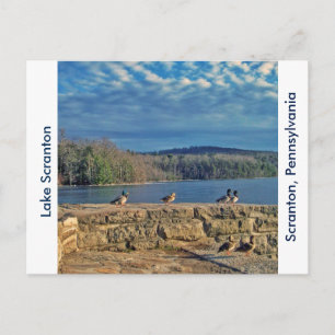 Scranton PA-Lake Scranton Post Card Encks Postkarte