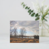 Scranton PA Lake Scranton Post Card Warmes Licht Postkarte (Stehend Vorderseite)