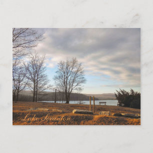 Scranton PA Lake Scranton Post Card Warmes Licht Postkarte