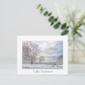 Scranton PA-Lake Scranton Post Card-Winter Blues Postkarte (Stehend Vorderseite)
