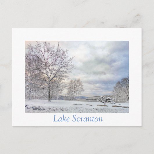 Scranton PA-Lake Scranton Post Card-Winter Blues Postkarte (Vorderseite)